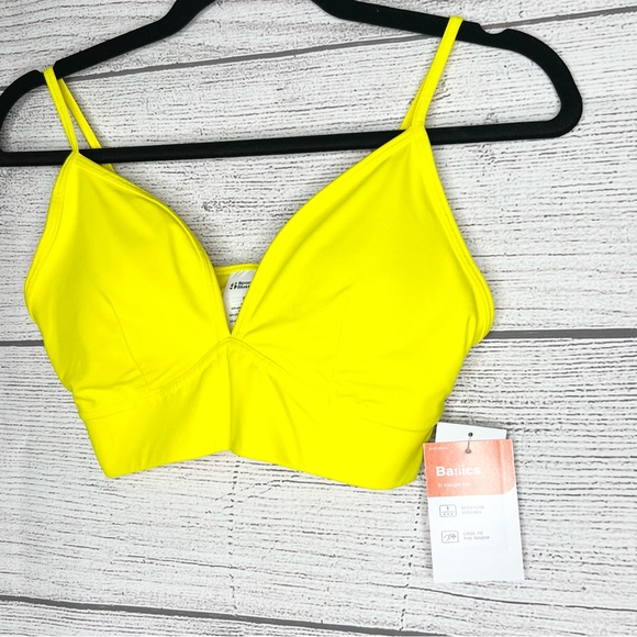 NWT Sports Illustrated Medium Support Surfboard Yellow Triangle Sports Bra Small - Picture 4 of 11